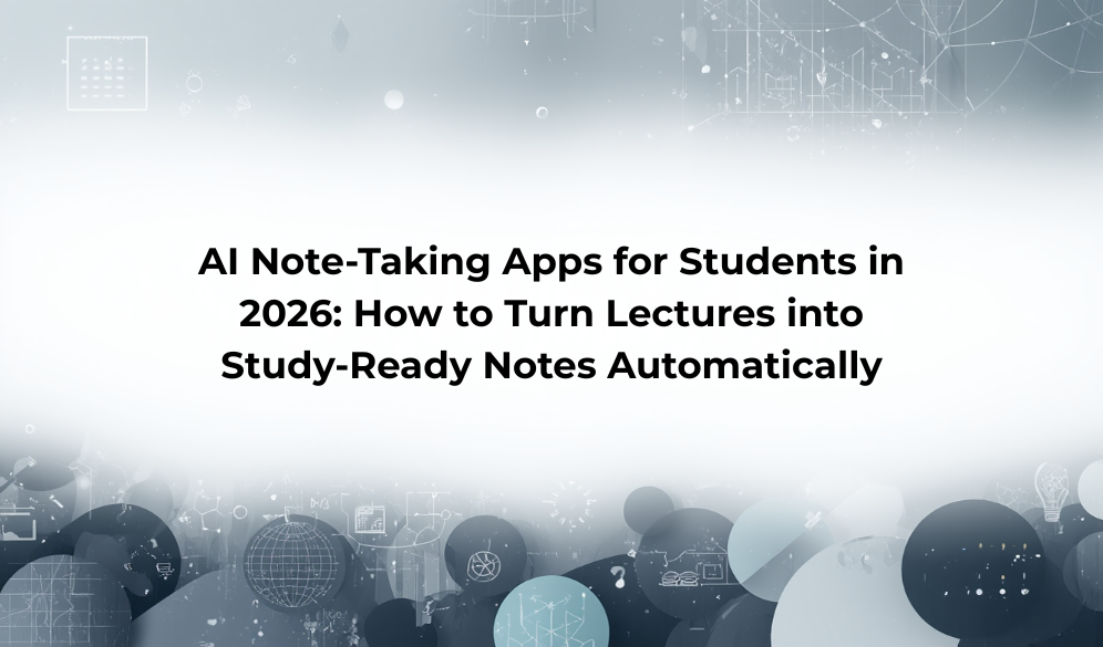 AI Note-Taking Apps for Students in 2026: How to Turn Lectures into ...